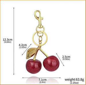 Phụ Kiện Móc Khóa anh đào Dây chuyền bagskeychain thời trang dây chuyền mặt dây chuyền tự làm màu anh đào - Product Image 6