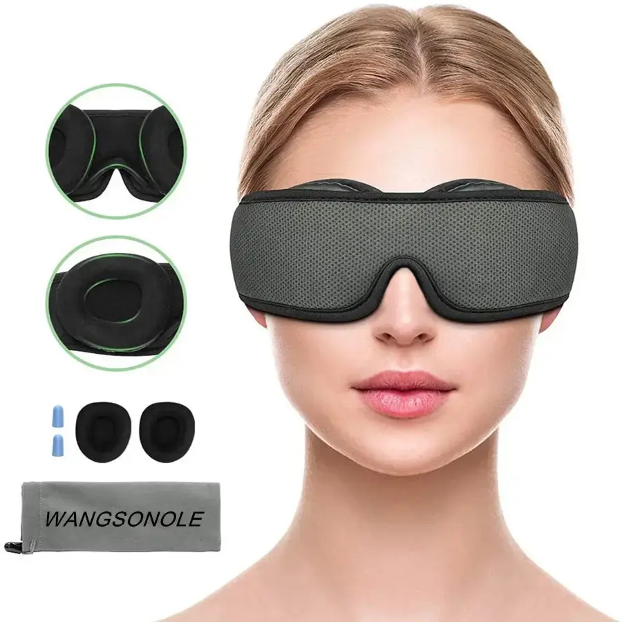 Amazo Hot sales Wholesale Sleep mask Cup Adjustable 3D Sleep Eye Mask Custom Label Eye Patches