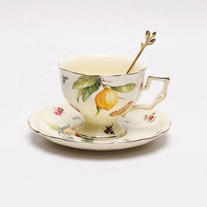 Wholesale Luxury Nordic Living Room <b>Sets</b> Blue Annulus Ceramic Porcelain Coffee & Tea Cup <b>Sets</b> With Service Tray - Product Image 6
