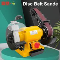 Offre Spéciale Ponceuse à bande et à disque électrique DIY 6 pouces, Mini machine à bois pour usage domestique, Meuleuse d'établi de qualité industrielle MD3215W-PL