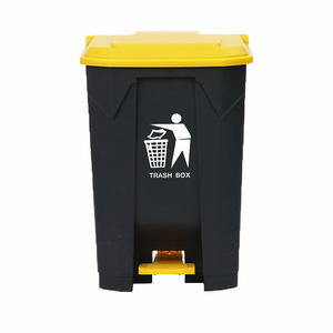 <b>Large</b> size foot-operated recycling bin for kitchen, household, and commercial use; foot-operated, sanitation, storage, - Product Image 3