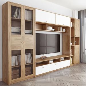 Portable Wood <b>TV</b> <b>Stand</b> Cabinet Modern Luxury Rolling <b>TV</b> Rack Space Saving Furniture for Living Room Fits <b>65</b>"+ <b>TVs</b> - Product Image 3