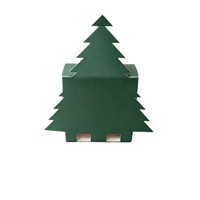 Boîte à bonbons pour arbre de Noël, boîte à friandises en papier vert pour Noël, jolie boîte cadeau de Noël pour bonbons, biscuits, cadeaux de fête