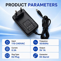 Adaptor Daya Grosir Pabrik AU EU UK US 5V 1A 5W AC110-240V Colokan Dinding untuk Mini PC Tanpa Kipas