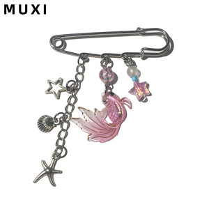 Dễ thương và ngọt ngào Ins gió rõ ràng mới Nhật Bản 3D cá vàng sao Trâm - Product Image 3
