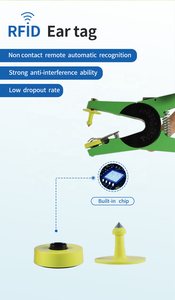 HT001 étiquettes d'oreille électroniques RFID pour <span class=keywords><strong>animaux</strong></span> nouvelle mesure de la température en plastique et comptage des pas pour les bovins et les moutons - Product Image 2