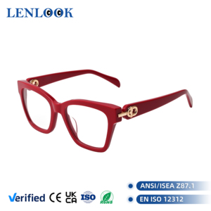 OEM Eyewear Factory Fashion Square Optical Glasses <strong>Frame</strong> Men Women Acetate Metal Temple Design Bluelight Blocking Glasses <strong>Frame</strong> - Product Image 1