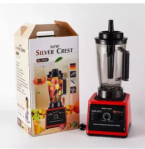 Commercial Heavy Duty Stainless, Steel 6 Blades 3L 8000W Silver Crest 2 In 1 Electric Smoothie Fufu Blende