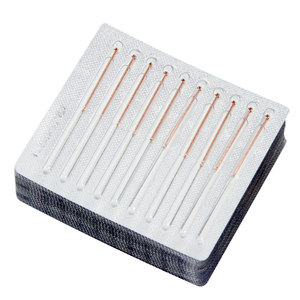 Aiguilles d'<span class=keywords><strong>acupuncture</strong></span> stériles à anse en <span class=keywords><strong>cuivre</strong></span>, 100 pièces/boîte, emballées individuellement, tige en acier inoxydable, pour la thérapie de la Médecine Traditionnelle Chinoise - Product Image 3