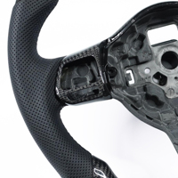 Volant personnalisé en fibre de carbone pour Volkswagen Scirocco Jetta Golf 6 Polo Gti Mk6 6 R avec cuir perforé