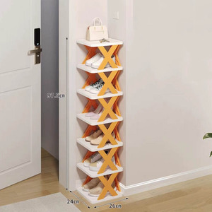 Precio <span class=keywords><strong>bajo</strong></span> Multiusos Creatividad Montaje en el hogar <span class=keywords><strong>Zapatero</strong></span> Estantes para zapatos en forma de X Organizador de almacenamiento Estantes para zapatos desmontables - Product Image 1