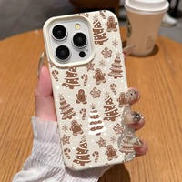 Cadeau de Noël, étui de téléphone portable en cuir texturé pour iPhone 16 15 17 18 Pro Max, coque, funda, protection contre les chocs, coque arrière
