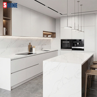 Grande dalle de pierre artificielle en quartz acrylique SHINE Modèle 8808, moderne, épaisseur 15-30 mm, ignifuge et étanche, pour cuisine