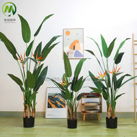 Vente flash : Bonsaï artificiel en feuilles de bananier, plante Skybird, résistant à l'eau, en plastique écologique, décoration pour la maison et le jardin