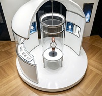 Îlot de présentation de montres de luxe autoportant en forme de dôme, vitrine en verre haut de gamme pour la vente de montres de luxe