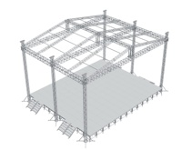 Trusses de scène modulaires en alliage d'aluminium carré de qualité supérieure, sûres, fiables, renforcées, pour éclairage, portables, antirouille, robustes