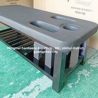 Table de massage réglable en bois massif pour salon de beauté avec dossier et appui-tête en cuir PVC/PU, design moderne pour lit de physiothérapie et spa