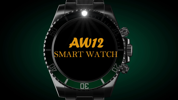 2024 diskon besar AW12 jam tangan pintar pelacak kebugaran panggilan BT  denyut jantung gaya bisnis pria gaya
