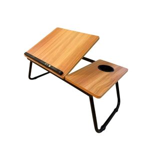 Plateau de petit-déjeuner portable réglable avec porte-gobelet et support pour téléphone pour canapé, fauteuil ou chambre <span class=keywords><strong>à</strong></span> coucher - Product Image 1