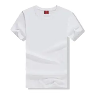 Toptan 100% pamuk tişörtleri süblimasyon T shirt düz beyaz tişört