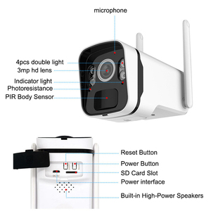 4chs IP-pro 3.0 mégapixels Wifi NVR avec moniteur 12 pouces IP CCTV réseau Ipsy batterie solaire caméra de recul - Product Image 2