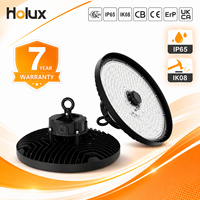 Projecteur LED UFO High Bay pour Logistique, Garantie 7 Ans, 5000K CCT Unique, 200 lm/W, Lentille PC Liteon 5050, IP65 IK08, 120W 150W 200W