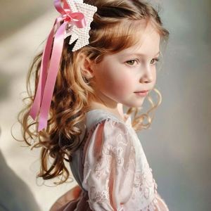 French Style Retro Cross-border Handmade Children's Elegant Strap Grab <b>Clip</b> Pearl Shape Crystal Hairpin Christmas Gift - Product Image 4