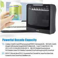 Escáner de Código de Barras de Escritorio Omnidireccional 2D de Ventana Grande, Lector de Códigos QR de Detección Automática, Compatible con Windows, Mac, Linux