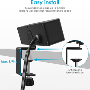 Enchufe de Escritorio con 4 Tomas de Corriente, Protector de Sobretensión de Montaje en Escritorio, Carga Rápida para Hogar y Oficina, Tira de Alimentación con Abrazadera para Escritorio - Product Image 3