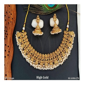 Parures de colliers de temple de qualité supérieure pour femmes, idéales pour les occasions spéciales, les festivals et les mariages - Product Image 1