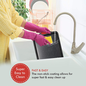 Ensemble <span class=keywords><strong>de</strong></span> 6 ustensiles <span class=keywords><strong>de</strong></span> <span class=keywords><strong>cuisson</strong></span> antiadhésifs en acier au carbone avec poignées en silicone pour <span class=keywords><strong>four</strong></span> et plaque à biscuits - Product Image 4