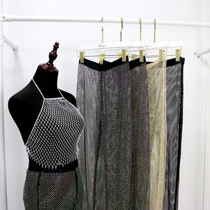 Pantalones transparentes de verano para fiesta, Vaqueros brillantes de rejilla de cristal - Product Image 5