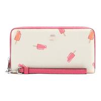 Dompet Wanita Kulit Split Bermotif Bunga, Anti-RFID, Model Baru, Merek Terkenal, Grosir Tas Desainer, Ukuran 7 Inch