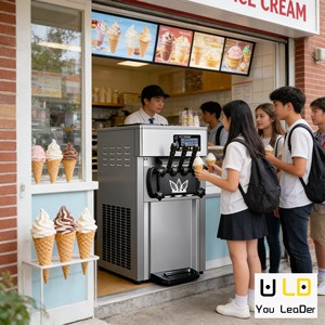 Máquina de Helado Suave Comercial de Acero Inoxidable LD - 1900W 220V/110V, Garantía de Un Año, Mini Máquina Automática de Helado Suave - Product Image 4