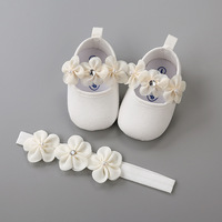 Bandeaux à nœuds pour bébé fille, ensemble de chaussures, accessoires pour cheveux, bambin, 3 pièces