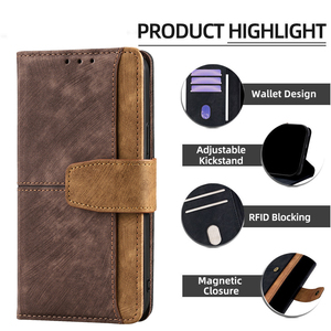<span class=keywords><strong>เคส</strong></span>โทรศัพท์แบบพับได้หนังสีตัดสไตล์ธุรกิจ Lichicase สำหรับ <span class=keywords><strong>Oppo</strong></span> <span class=keywords><strong>A7</strong></span> Pro Max Reno 16F พร้อมช่องใส่บัตรหลายช่อง - Product Image 1