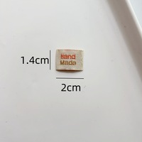 Etiqueta tejida negra de diseño HECHO A MANO para etiquetas de tela, accesorios de ropa, Etiquetas tejidas hechas a medida