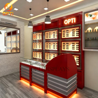 Meuble de magasin d'optique mural intégré pour présentoir de lunettes de soleil, idéal pour la décoration intérieure - Vente chaude