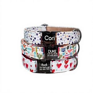 ปลอกคอสุนัขแบบกำมะหยี่ลายพิมพ์ส่วนตัว  สำหรับสุนัขตัวเล็ก กลาง ใหญ่  ทั้งตัวผู้และตัวเมีย - Product Image 1