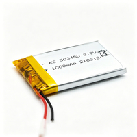 Baterai Li-Polymer Isi Ulang Kamcy 3.7V 1000mAh 503450 Soft Pack untuk Elektronik Konsumen Pintar