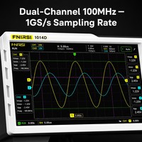 FNIRSI-1014D Dual-Channel Digital Oscilloscope + 100MHz 1GS/s Signal Generator Dual-Channel Color Display Repair Education R&D