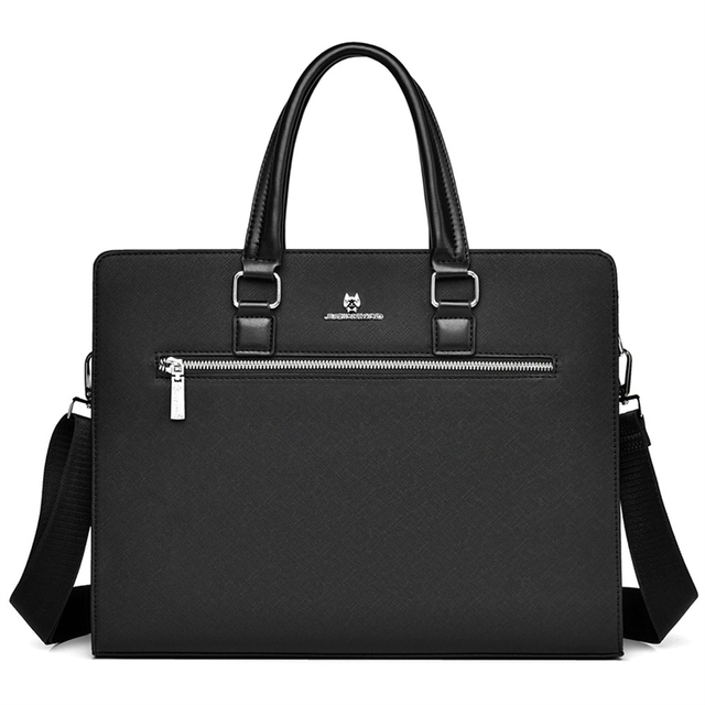 2026 China Large Black Waterproof Office Men's Luxury Retro Leather Laptop Briefcase Bag for Lawyers
