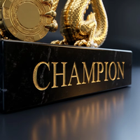 Vente directe d'usine, trophée de luxe personnalisé sur mesure avec emballage cadeau, base en marbre et souvenir en métal