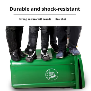 Thương Mại 120L Mạnh Mẽ Bánh Đứng Nhựa Thùng Rác <span class=keywords><strong>Bin</strong></span> Cho Bệnh Viện Khách Sạn Trường Văn Phòng Y Tế Thùng Rác Trong Nhà/Ngoài Trời Sử Dụng - Product Image 3