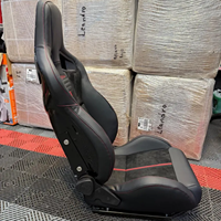 Sièges de course universels réglables en fibre de verre et cuir suédé, sièges de voiture modifiés avec double glissière de verrouillage – Vente chaude