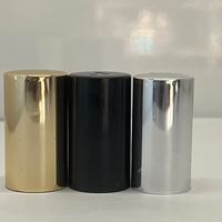 20.2*29.2mm Matériau Aluminium Inserts En Plastique Couvercle En Métal Extrémité Ouverte Facile Bouchon De Bouteille En Or pour Parfum Megnet Cap Noir