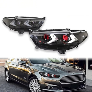 Fari LED Aggiornati con Luci Diurne DRL, Lampade Anteriori <span class=keywords><strong>per</strong></span> Tuning, <span class=keywords><strong>Accessori</strong></span> Auto <span class=keywords><strong>per</strong></span> <span class=keywords><strong>Ford</strong></span> Mondeo <span class=keywords><strong>Fusion</strong></span> dal 2013 al 2016 - Product Image 1