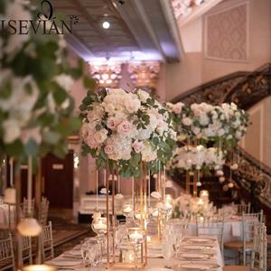 Naieri — boutons de roses artificielles en soie, blanc et rose, à bas prix, chemin de table, décoration de pièce de centre de table pour mariage - Product Image 2