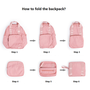 Mochila antirrobo plegable de alta calidad al por mayor impermeable poliéster reciclado estilo de moda cierre de cremallera Unisex viaje 22L - Product Image 5