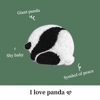 Patchs brodés Panda Premium en peluche pour l'arrière, Appliques animales en peluche autocollantes pour vêtements d'enfants, Personnalisation OEM acceptée